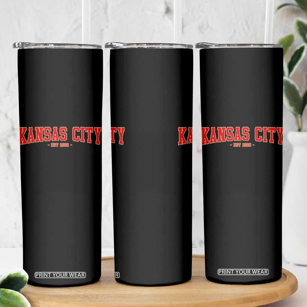 Kansas City Skinny Tumbler Retro Style 90s Vintage Unisex Varisty TS10 Print Your Wear