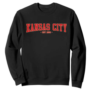 Kansas City Sweatshirt Retro Style 90s Vintage Unisex Varisty TS10 Black Print Your Wear