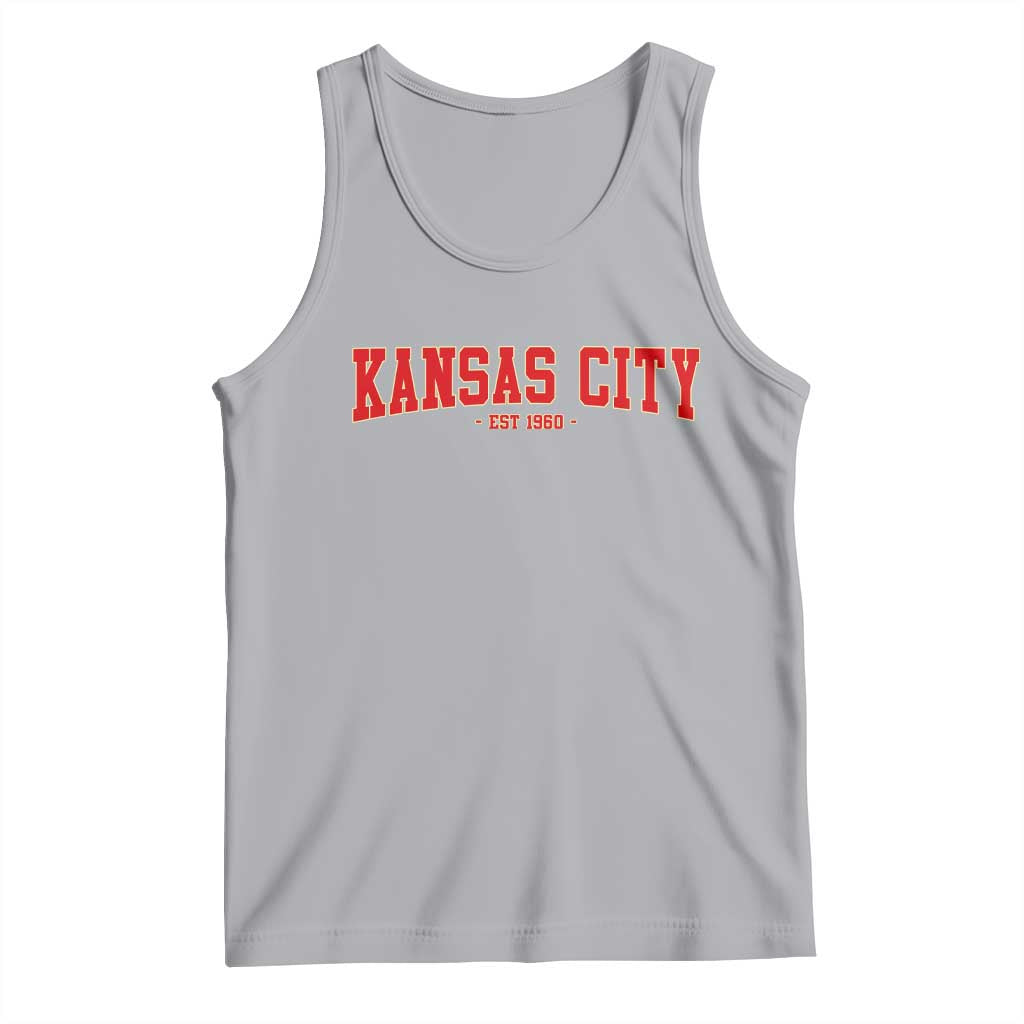 KC Game Day Tank Top Retro Style 90s Vintage Unisex Varisty Football TS10 Athletic Heather Print Your Wear