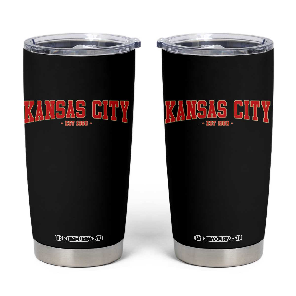 KC Game Day Tumbler Cup Retro Style 90s Vintage Unisex Varisty Football TS10 Black Print Your Wear