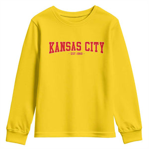KC Game Day Youth Sweatshirt Retro Style 90s Vintage Unisex Varisty Football TS10 Daisy Print Your Wear