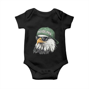 Philadelphia Fan Baby Onesie Retro Eagle Sports Fan TS10 Black Print Your Wear