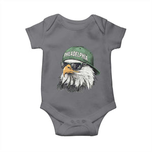 Philadelphia Fan Baby Onesie Retro Eagle Sports Fan TS10 Charcoal Print Your Wear