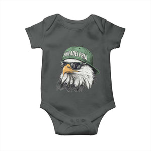 Philadelphia Fan Baby Onesie Retro Eagle Sports Fan TS10 Dark Heather Print Your Wear