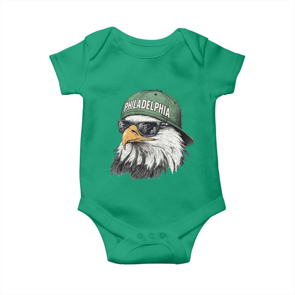 Philadelphia Fan Baby Onesie Retro Eagle Sports Fan TS10 Irish Green Print Your Wear