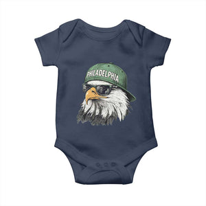 Philadelphia Fan Baby Onesie Retro Eagle Sports Fan TS10 Navy Print Your Wear