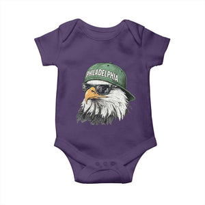Philadelphia Fan Baby Onesie Retro Eagle Sports Fan TS10 Purple Print Your Wear