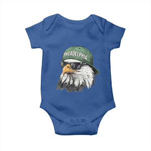 Philadelphia Fan Baby Onesie Retro Eagle Sports Fan TS10 Royal Blue Print Your Wear