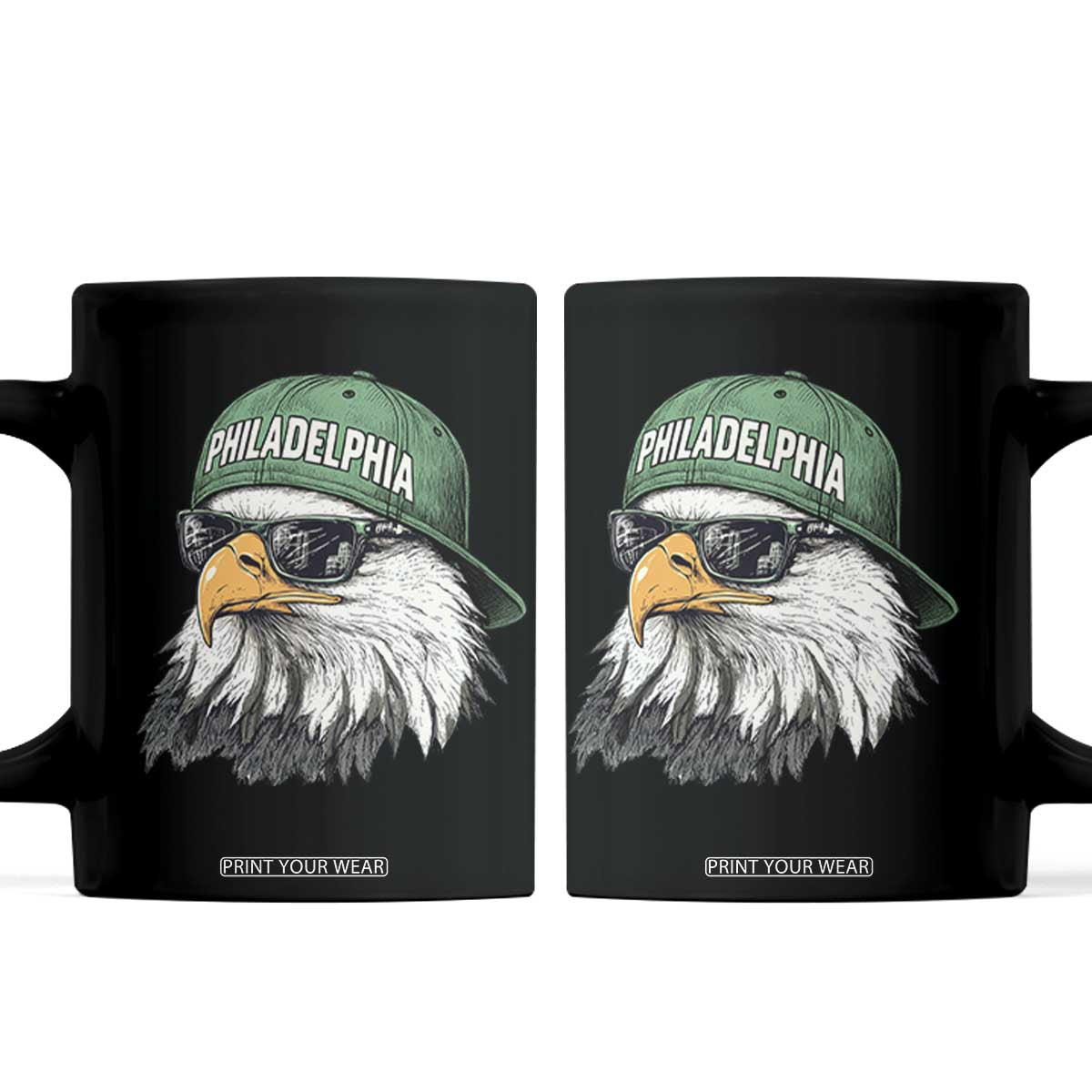 Philadelphia Fan Coffee Mug Retro Eagle Sports Fan TS10 Black Print Your Wear