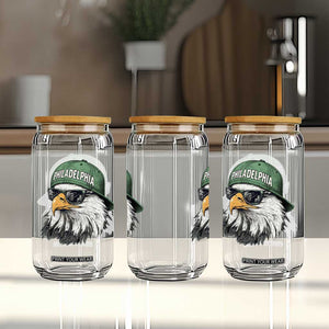 Philadelphia Fan Glass Can Retro Eagle Sports Fan TS10 Print Your Wear