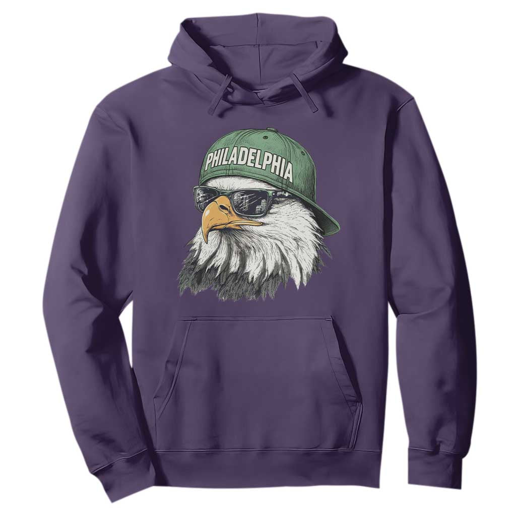 Philadelphia Fan Hoodie Retro Eagle Sports Fan TS10 Purple Print Your Wear