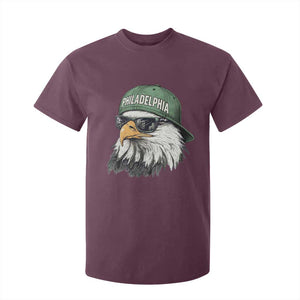 Philadelphia Fan T Shirt For Kid Retro Eagle Sports Fan TS10 Maroon Print Your Wear