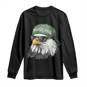 Philadelphia Fan Long Sleeve Shirt Retro Eagle Sports Fan TS10 Black Print Your Wear