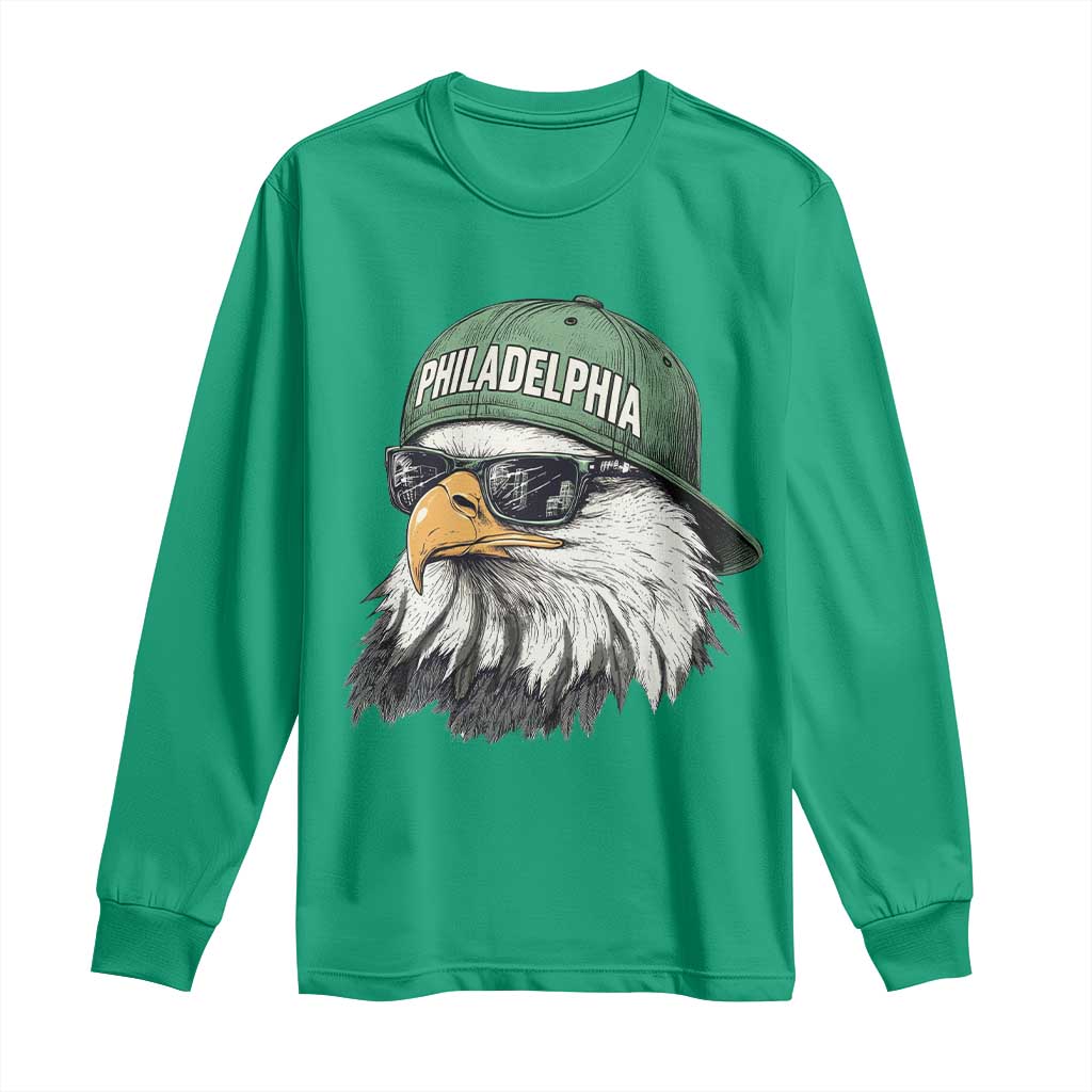 Philadelphia Fan Long Sleeve Shirt Retro Eagle Sports Fan TS10 Irish Green Print Your Wear