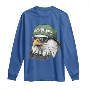 Philadelphia Fan Long Sleeve Shirt Retro Eagle Sports Fan TS10 Royal Blue Print Your Wear
