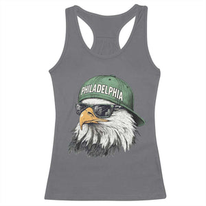 Philadelphia Fan Racerback Tank Top Retro Eagle Sports Fan TS10 Charcoal Print Your Wear