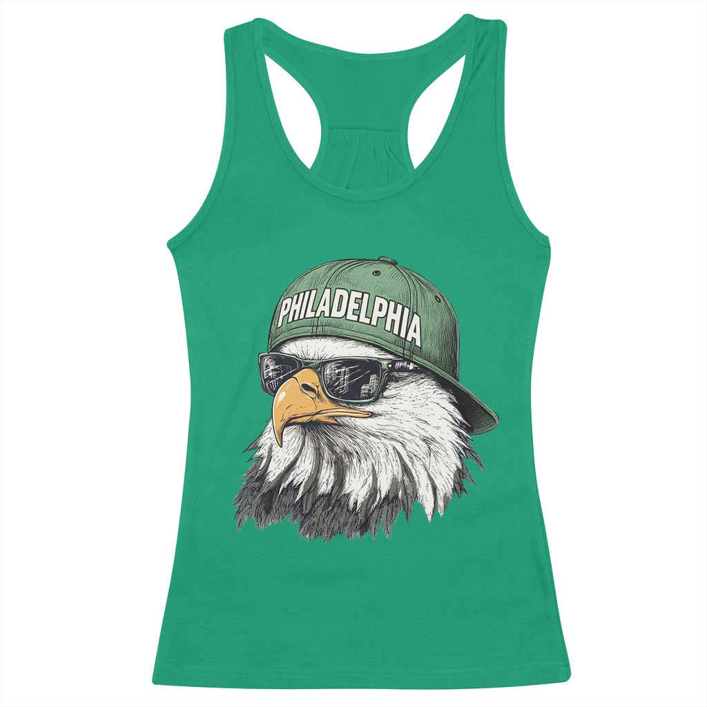 Philadelphia Fan Racerback Tank Top Retro Eagle Sports Fan TS10 Irish Green Print Your Wear