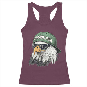 Philadelphia Fan Racerback Tank Top Retro Eagle Sports Fan TS10 Maroon Print Your Wear
