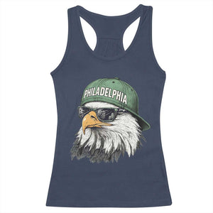 Philadelphia Fan Racerback Tank Top Retro Eagle Sports Fan TS10 Navy Print Your Wear