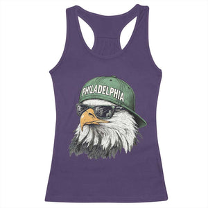 Philadelphia Fan Racerback Tank Top Retro Eagle Sports Fan TS10 Purple Print Your Wear