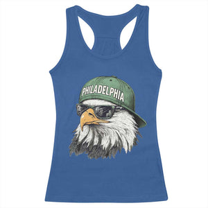 Philadelphia Fan Racerback Tank Top Retro Eagle Sports Fan TS10 Royal Blue Print Your Wear