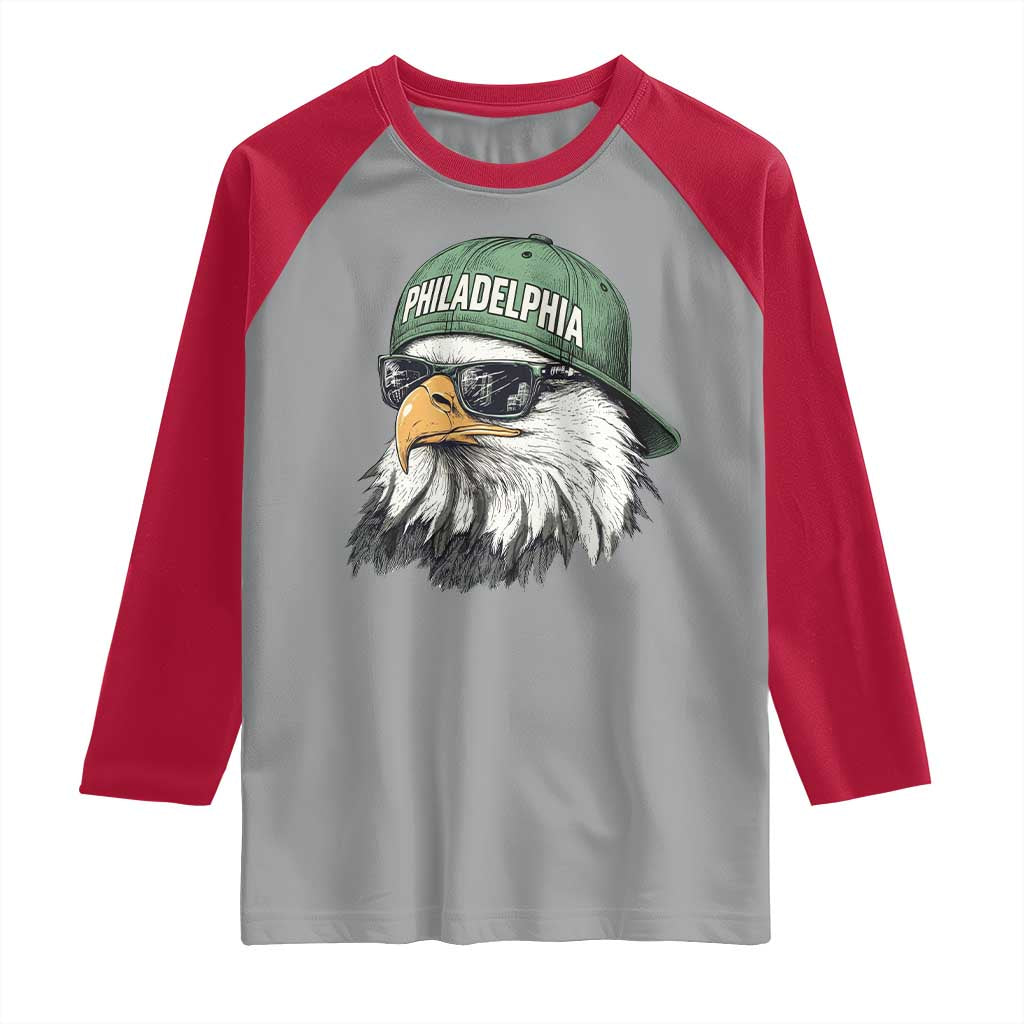 EF Game Day Raglan Shirt Retro Sports Fan TS10 Sport Gray Red Print Your Wear