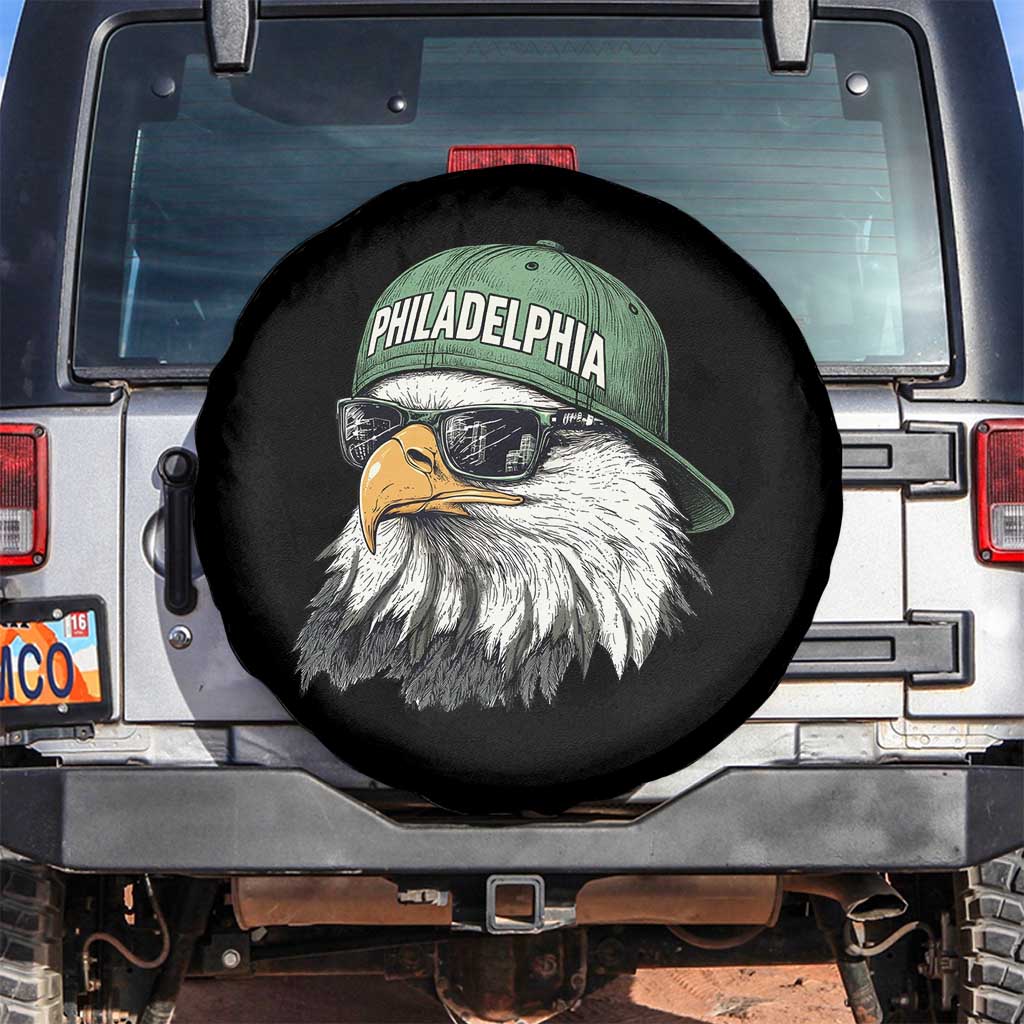 Philadelphia Fan Spare Tire Cover Retro Eagle Sports Fan TS10 No hole Black Print Your Wear