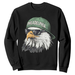 Philadelphia Fan Sweatshirt Retro Eagle Sports Fan TS10 Black Print Your Wear