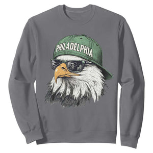 Philadelphia Fan Sweatshirt Retro Eagle Sports Fan TS10 Charcoal Print Your Wear