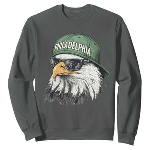 Philadelphia Fan Sweatshirt Retro Eagle Sports Fan TS10 Dark Heather Print Your Wear
