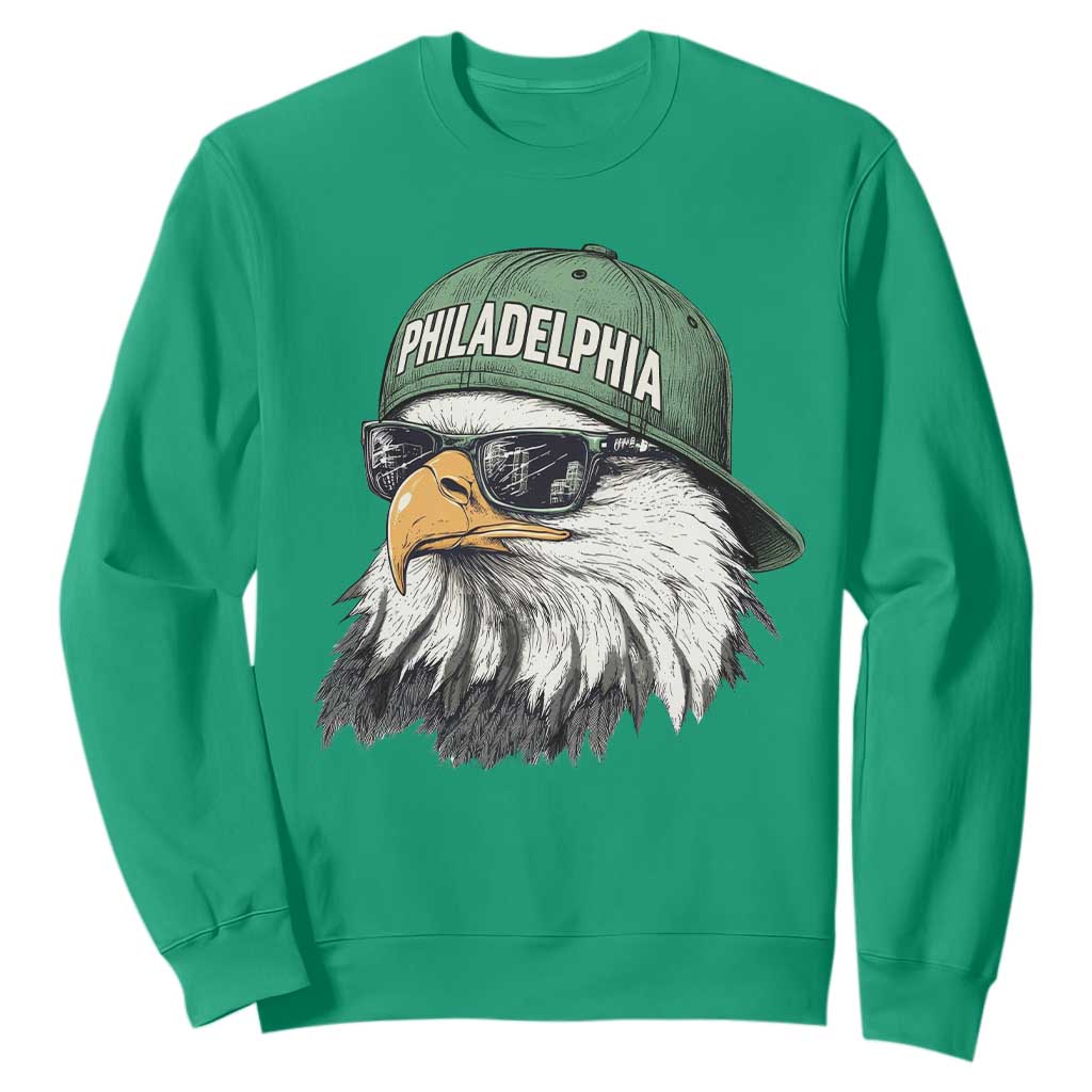 Philadelphia Fan Sweatshirt Retro Eagle Sports Fan TS10 Irish Green Print Your Wear