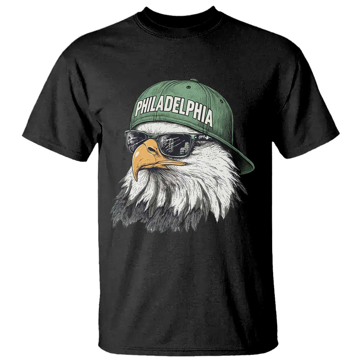 Philadelphia Fan T Shirt Retro Eagle Sports Fan TS10 Black Print Your Wear
