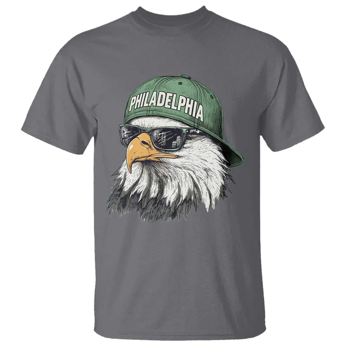 Philadelphia Fan T Shirt Retro Eagle Sports Fan TS10 Charcoal Print Your Wear