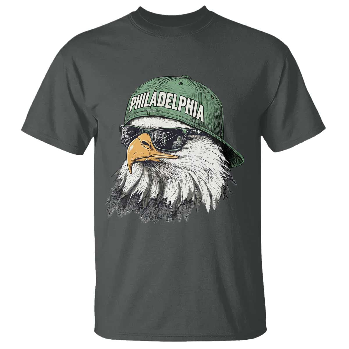 Philadelphia Fan T Shirt Retro Eagle Sports Fan TS10 Dark Heather Print Your Wear