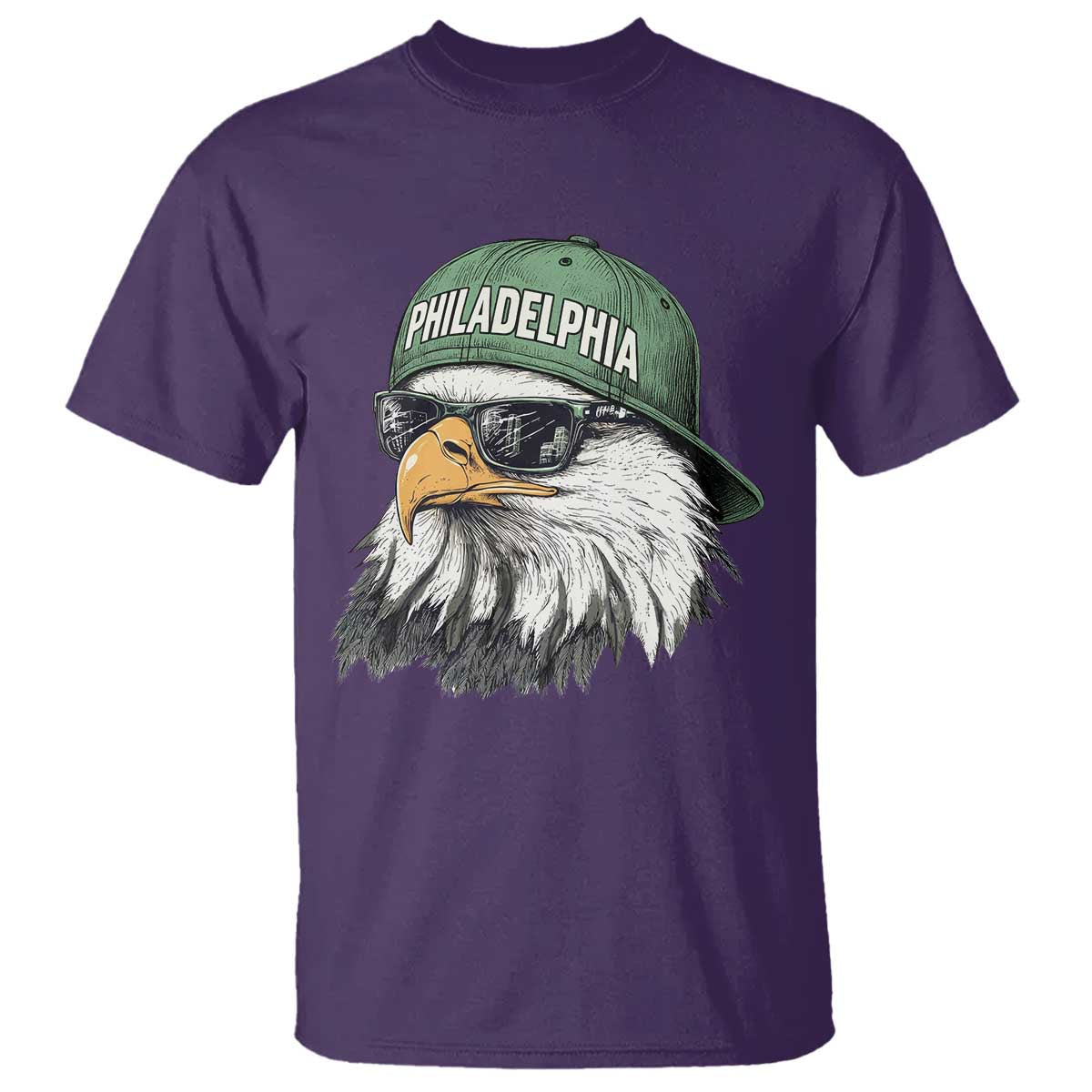 Philadelphia Fan T Shirt Retro Eagle Sports Fan TS10 Purple Print Your Wear