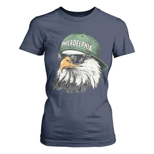Philadelphia Fan T Shirt For Women Retro Eagle Sports Fan TS10 Navy Print Your Wear