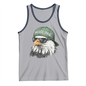 Philadelphia Fan Tank Top Retro Eagle Sports Fan TS10 Athletic Heather Navy Print Your Wear