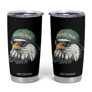 Philadelphia Fan Tumbler Cup Retro Eagle Sports Fan TS10 Black Print Your Wear