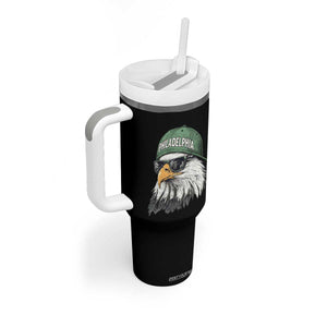 Philadelphia Fan Tumbler With Handle Retro Eagle Sports Fan TS10 Print Your Wear