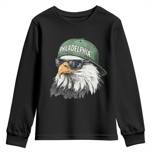 Philadelphia Fan Youth Sweatshirt Retro Eagle Sports Fan TS10 Black Print Your Wear