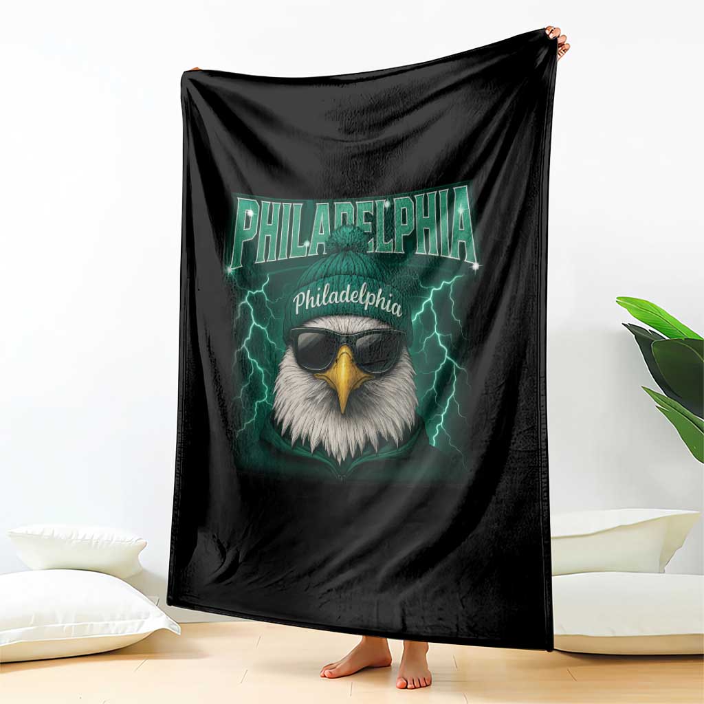 Philadelphia Fan Throw Blanket Retro Eagle Bootleg Sports Fan TS10 Print Your Wear