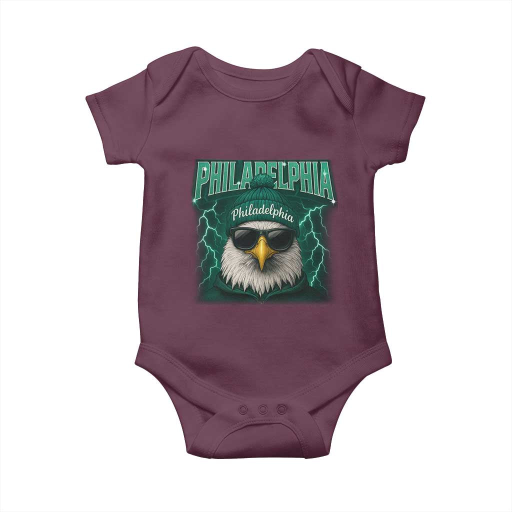 EF Game Day Baby Onesie Retro Bootleg Sports Fan TS10 Maroon Print Your Wear