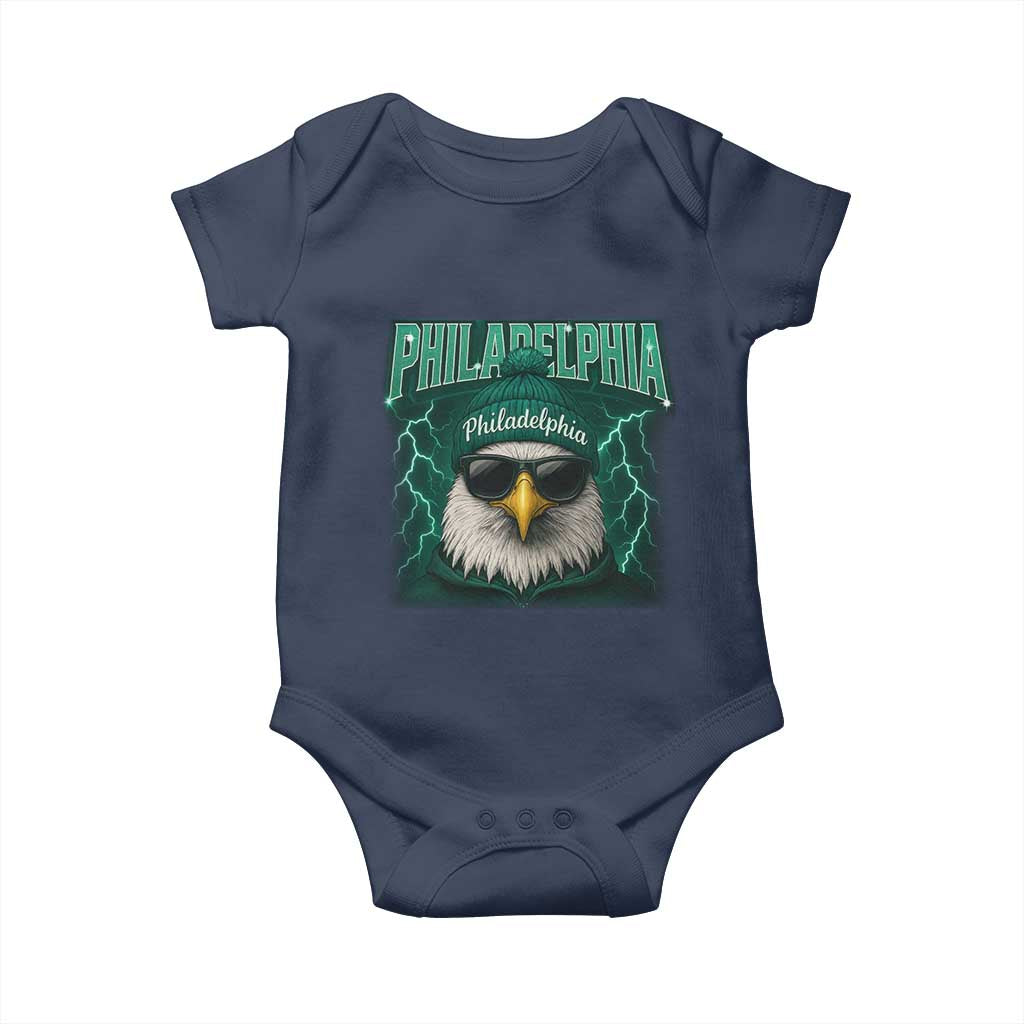EF Game Day Baby Onesie Retro Bootleg Sports Fan TS10 Navy Print Your Wear