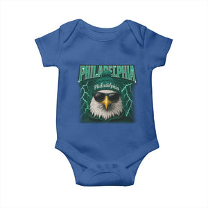Philadelphia Fan Baby Onesie Retro Eagle Bootleg Sports Fan TS10 Royal Blue Print Your Wear