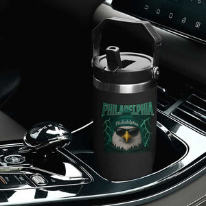 Philadelphia Fan Flip Straw Tumbler Retro Eagle Bootleg Sports Fan TS10 Print Your Wear