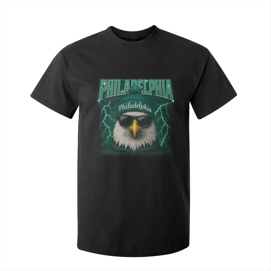 Philadelphia Fan T Shirt For Kid Retro Eagle Bootleg Sports Fan TS10 Black Print Your Wear