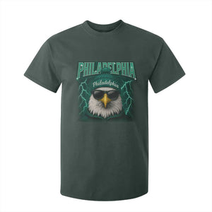 Philadelphia Fan T Shirt For Kid Retro Eagle Bootleg Sports Fan TS10 Dark Forest Green Print Your Wear