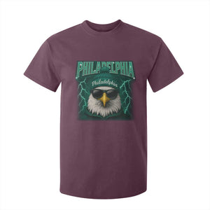 Philadelphia Fan T Shirt For Kid Retro Eagle Bootleg Sports Fan TS10 Maroon Print Your Wear
