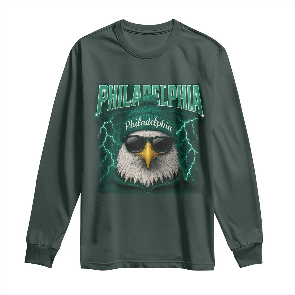 EF Game Day Long Sleeve Shirt Retro Bootleg Sports Fan TS10 Dark Forest Green Print Your Wear