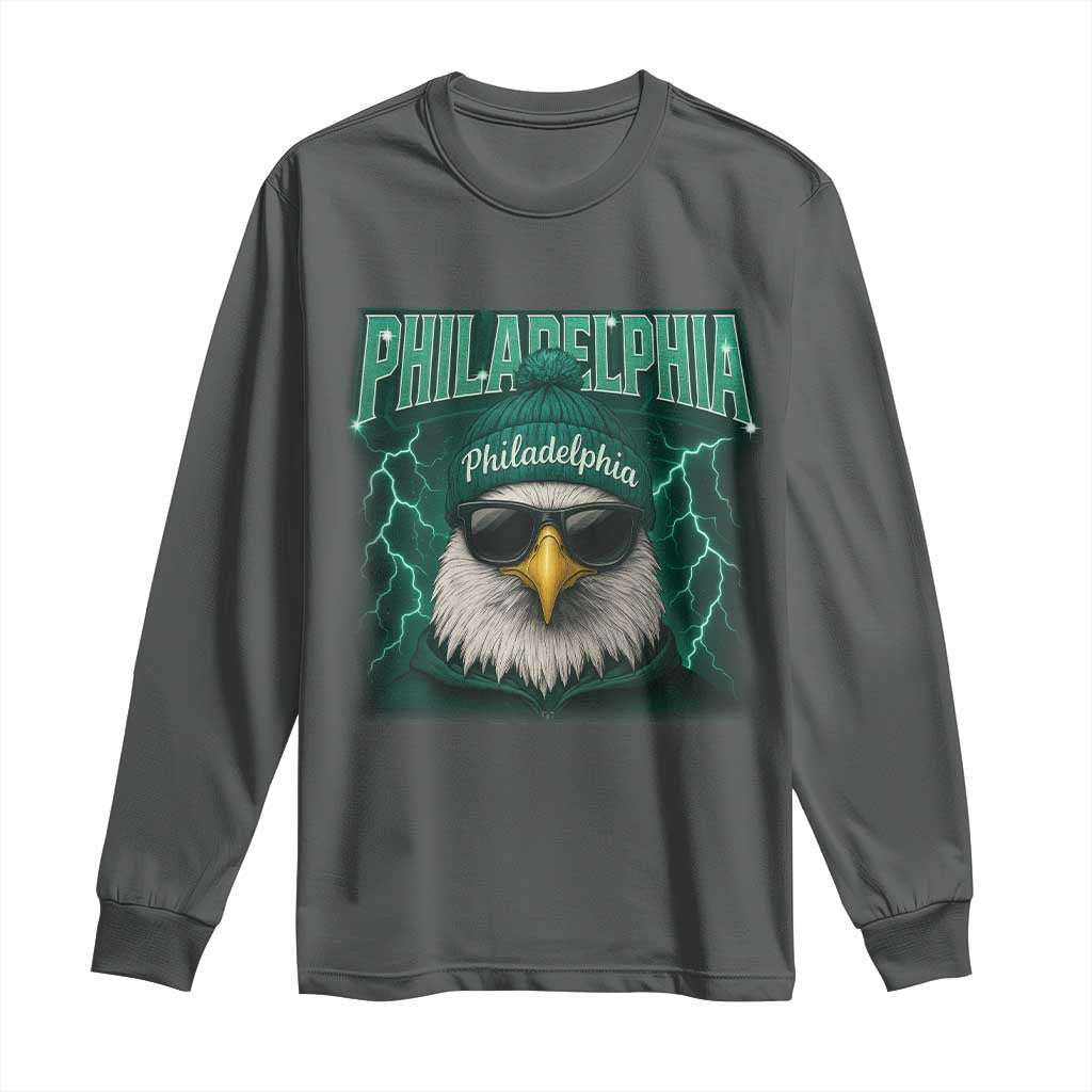EF Game Day Long Sleeve Shirt Retro Bootleg Sports Fan TS10 Dark Heather Print Your Wear